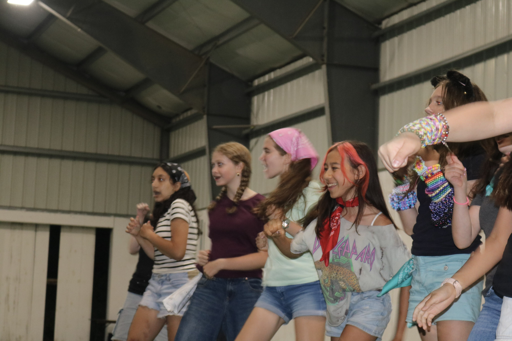 Girls about to perform a dance